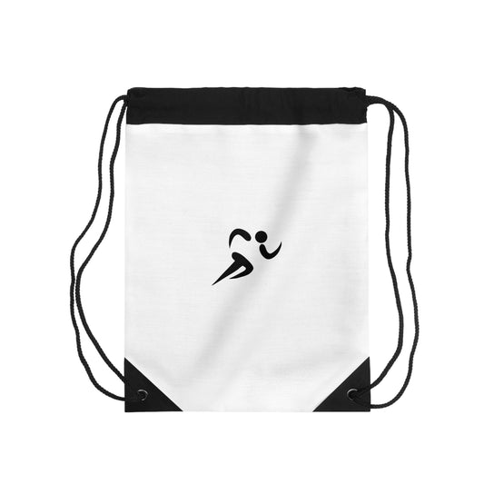 Runner Silhouette Drawstring Bag - Minimal Athletic Gym Sack