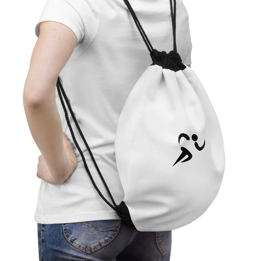 Runner Silhouette Drawstring Bag - Minimal Athletic Gym Sack