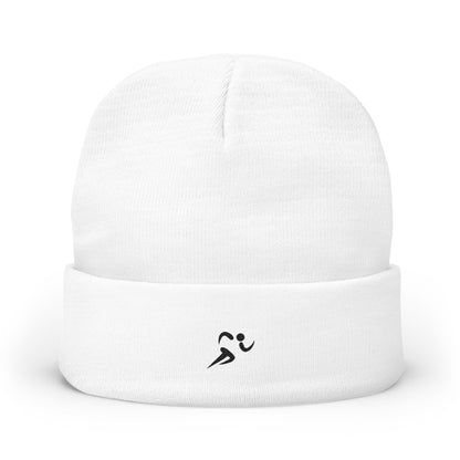 Embroidered FitLife Knit Beanie — Cozy Fitness Logo Winter Hat