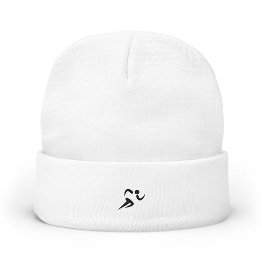 Embroidered FitLife Knit Beanie — Cozy Fitness Logo Winter Hat